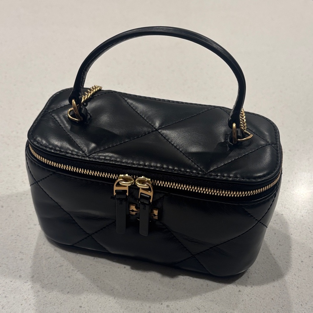 Tory Burch Vanity Black Quilted Handbag